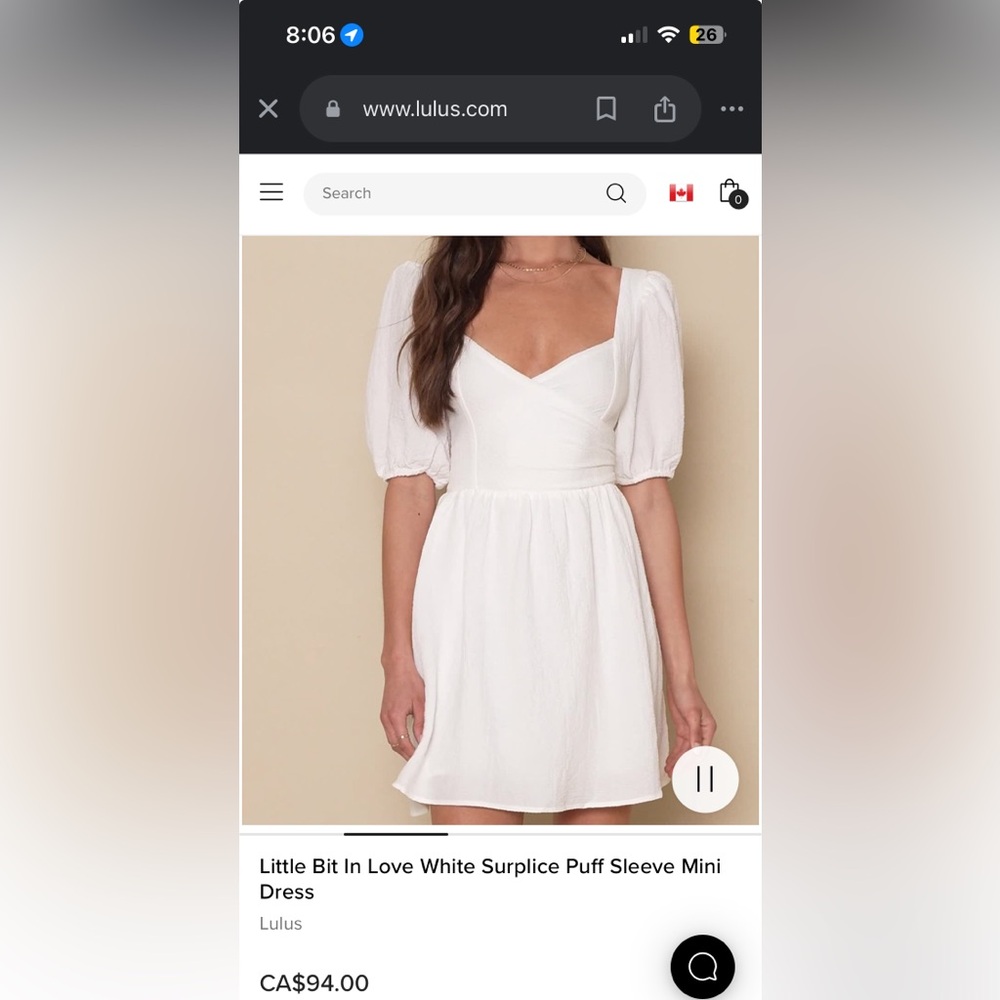 Lulu’s white dress